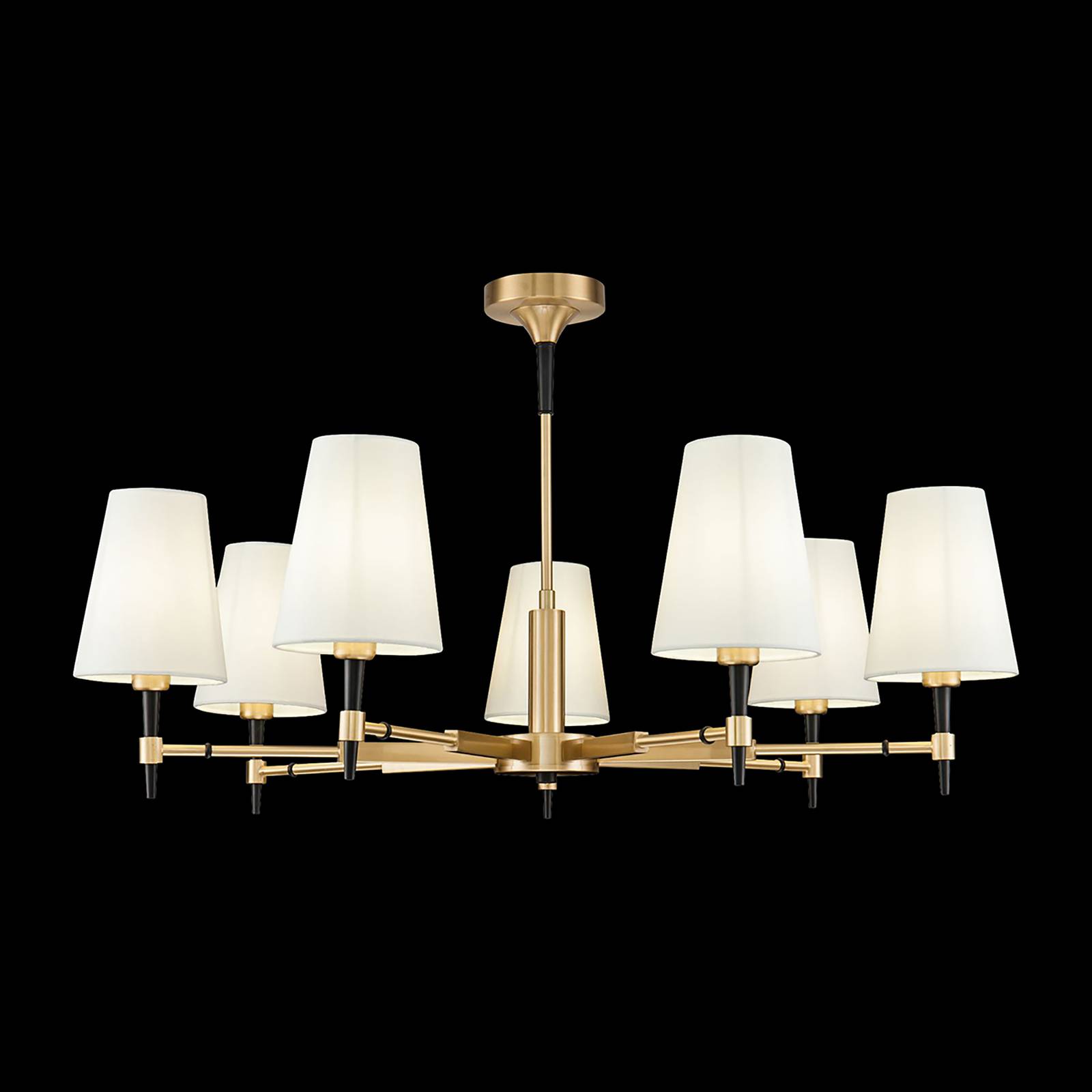 foto del prodotto maytoni zaragoza lampadario 7 luci paralume stoffa