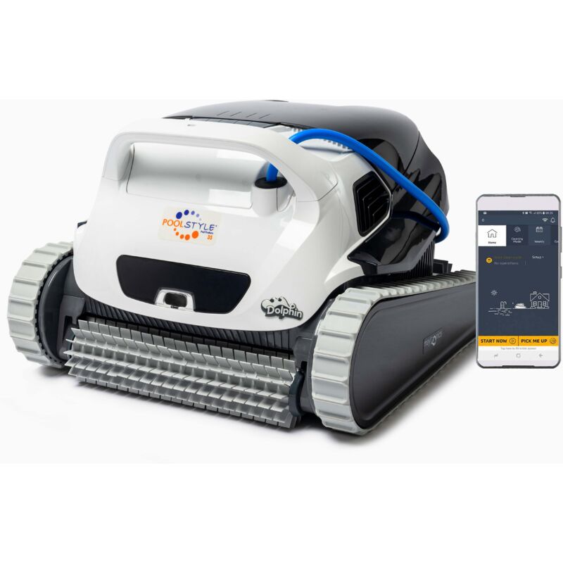 foto del prodotto maytronics dolphin poolstyle 35i iot wi fi bluetooth app mydolphin plus digital robot elettrico pulitore per piscina fino a 12 mt fondo 