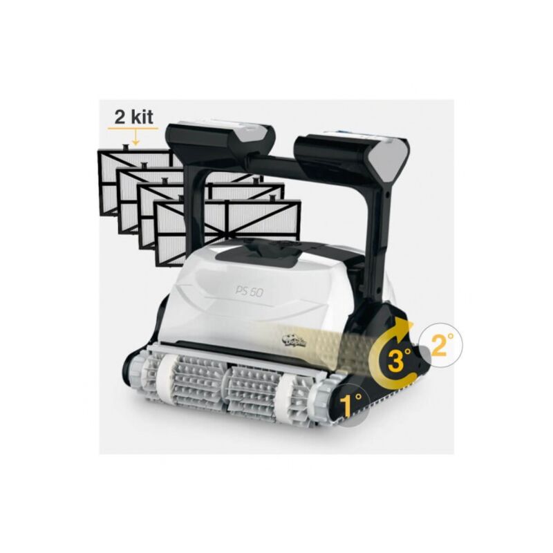 foto del prodotto maytronics dolphin robot per piscina dolphin ps50 con terza spazzola attiva robot dolphin ps50 robot dolphin ps50 robot dolphin ps50