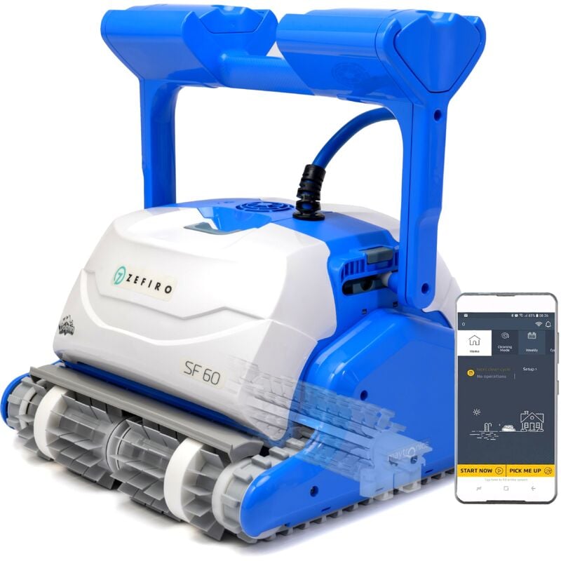 foto del prodotto maytronics dolphin zefiro sf60i iot wi fi bluetooth smart active timer gyro digital robot elettrico pulitore per piscina fino a 15 mt app