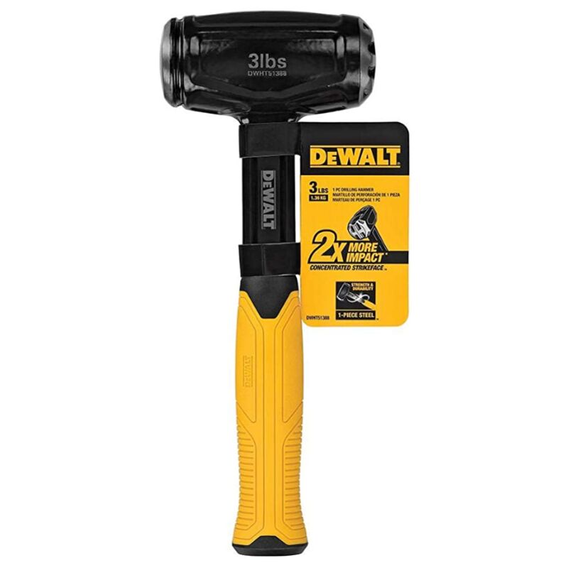 foto del prodotto mazza de perforazione dewalt dwht56024 1, 1,8 kg, costruzione de fibra di carbonio de, gambo de 400 mm, ideale per la perforazione di terreni e pali.