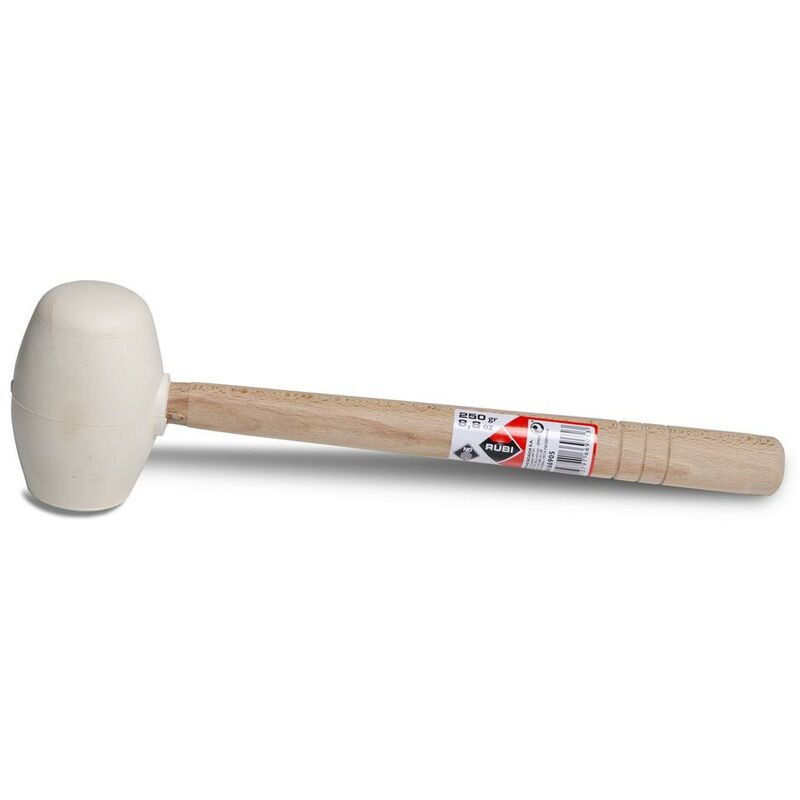 foto del prodotto mazza di gomma bianca 250 gr.