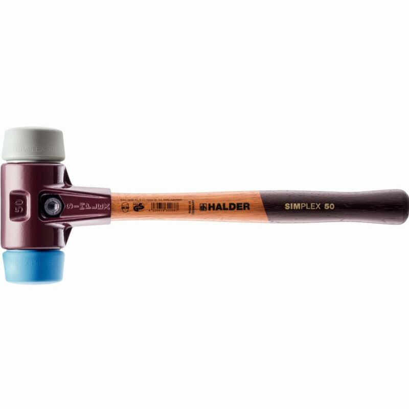 foto del prodotto mazza halder simplex morbida in tpe gomma con corpo in ferro malleabile e manico in legno d 60 mm 3013.060