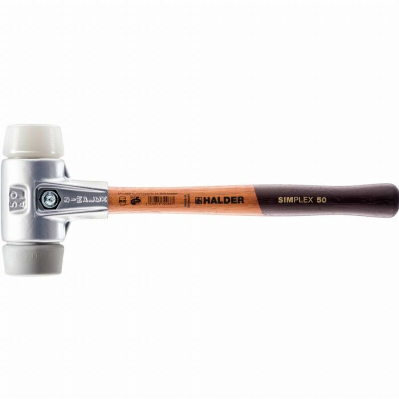 foto del prodotto mazza halder simplex tpe medio superplastico con alloggiamento in alluminio e impugnatura in legno - d 60 mm - 3137.060