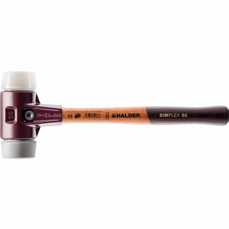 foto del prodotto mazza halder simplex tpe medio superplastico con corpo in ferro malleabile e impugnatura in legno d 60 mm 3037.060
