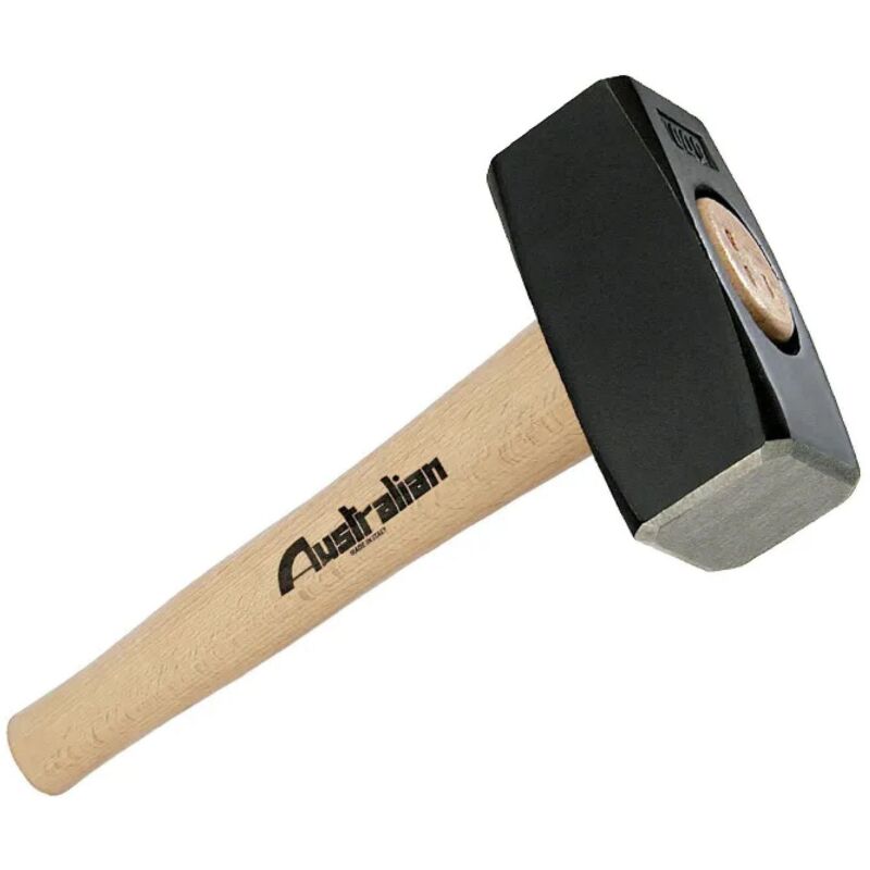 foto del prodotto mazzetta antisfilamento per muratori con manico 28 cm in legno 1200 gr