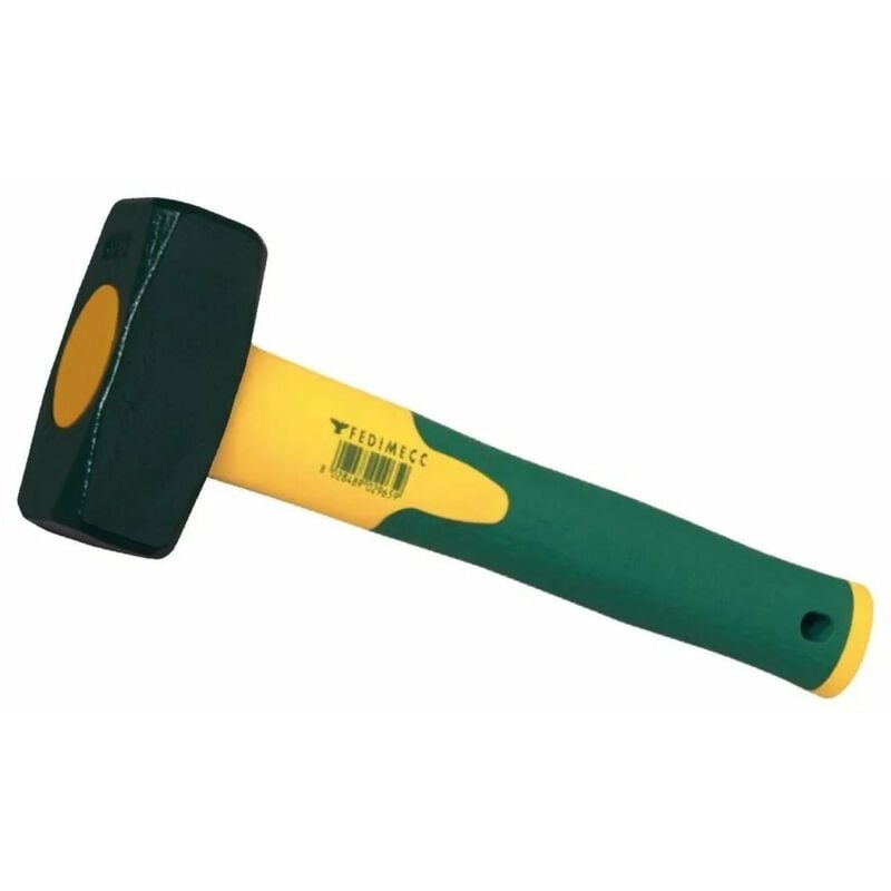 foto del prodotto mazzetta per muratore con testa temprata in acciaio forgiato e manico in fibra di vetro -800 gr