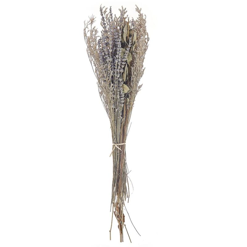 foto del prodotto mazzo di fiori secchi decorativi viola e verde 70 cm nawarra