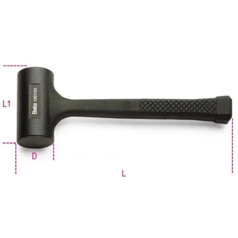 foto del prodotto mazzuola gomma antirimbalzo beta 1391 - 444