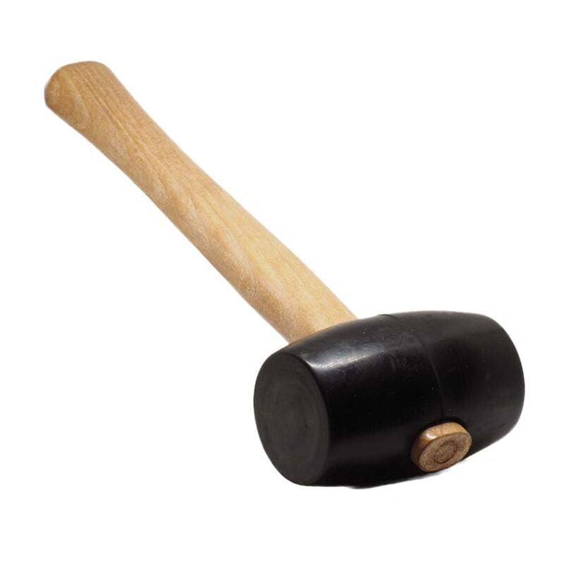 foto del prodotto mazzuola gomma manico in legno 460 gr