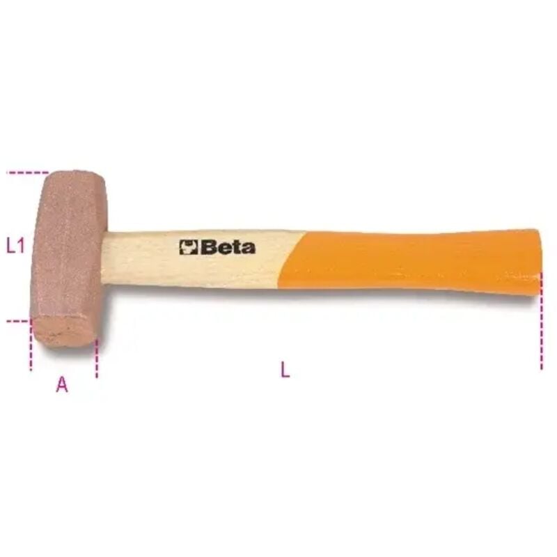 foto del prodotto mazzuola testa in rame beta 1385 - 800