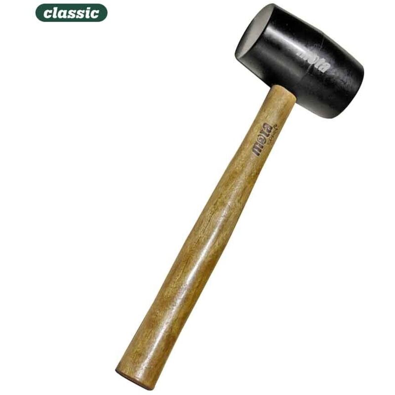 foto del prodotto mazzuolo in gomma 500g manico in legno mg05 mota