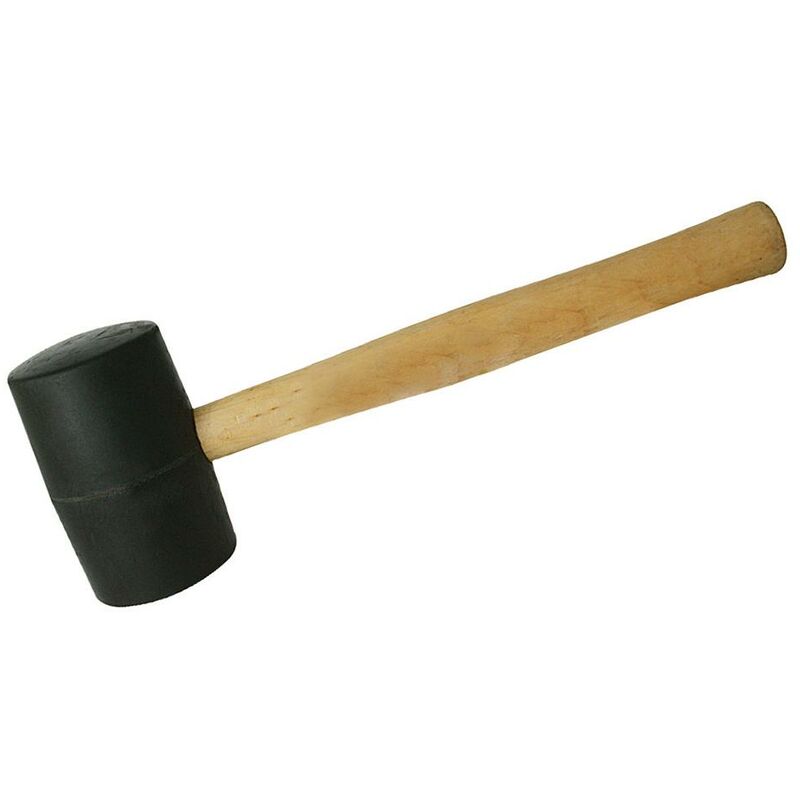 foto del prodotto mazzuolo in gomma nera 24 oz 680 g 
