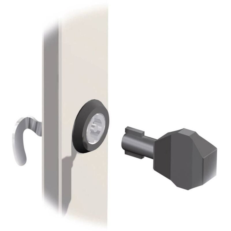 foto del prodotto mb 12235 chiave per armadi di comando doppio pettine poliammide nero 1 pz. fibox
