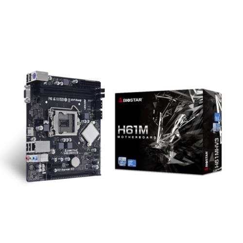 foto del prodotto mb biostar h61mhv3 h61 am4 2ddr3 vga hdmi pcie, 4 sata matx