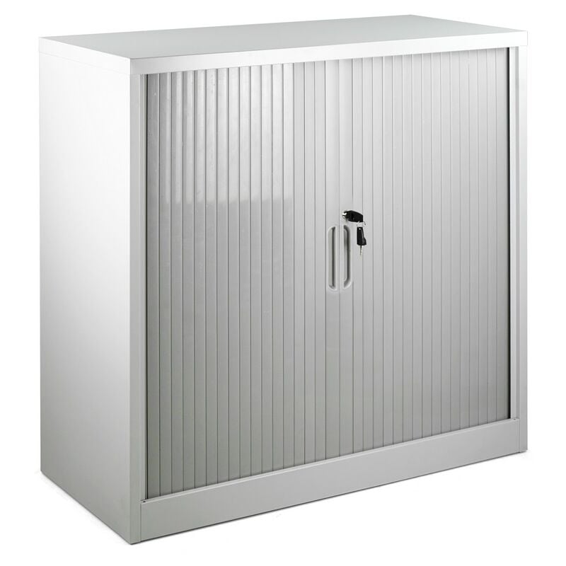 foto del prodotto mbi armadietto metallico 2 ante scorrevoli con ripiano interno 102x100 cm