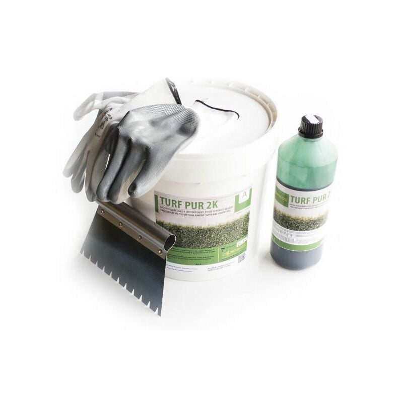 foto del prodotto mbm colla prato sintetico kit 10 kg erba artificiale manto tappeto giardino bicomponente