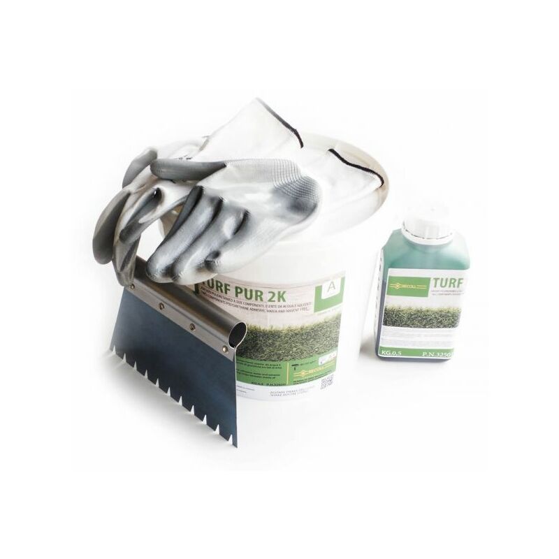 foto del prodotto mbm colla prato sintetico kit 5 kg erba artificiale manto tappeto giardino bicomponente
