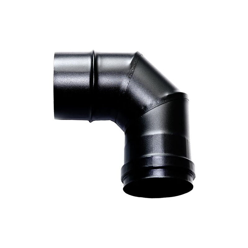 foto del prodotto mbm curva 90 canna fumaria dn 80 smaltato verniciatosmaltato 600 gradi stufa pellet tubo nero ce made in italy
