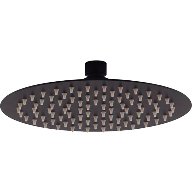 foto del prodotto mbm soffione doccia inox tondo nero 250 mm bagno