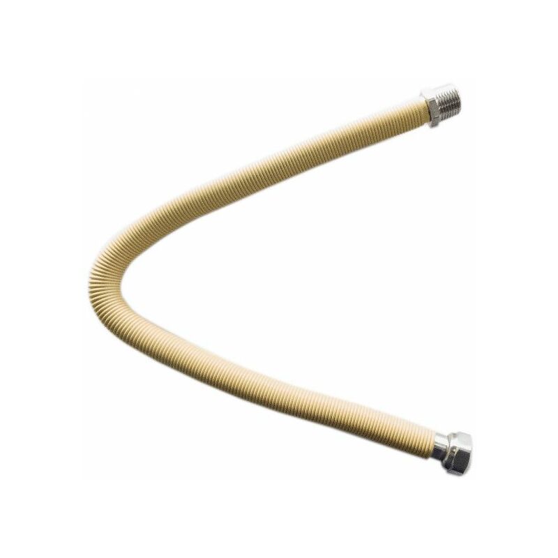 foto del prodotto mbm tubo flessibile estensibile inox 1 mf 500 1000 mm. ricoperto giallo