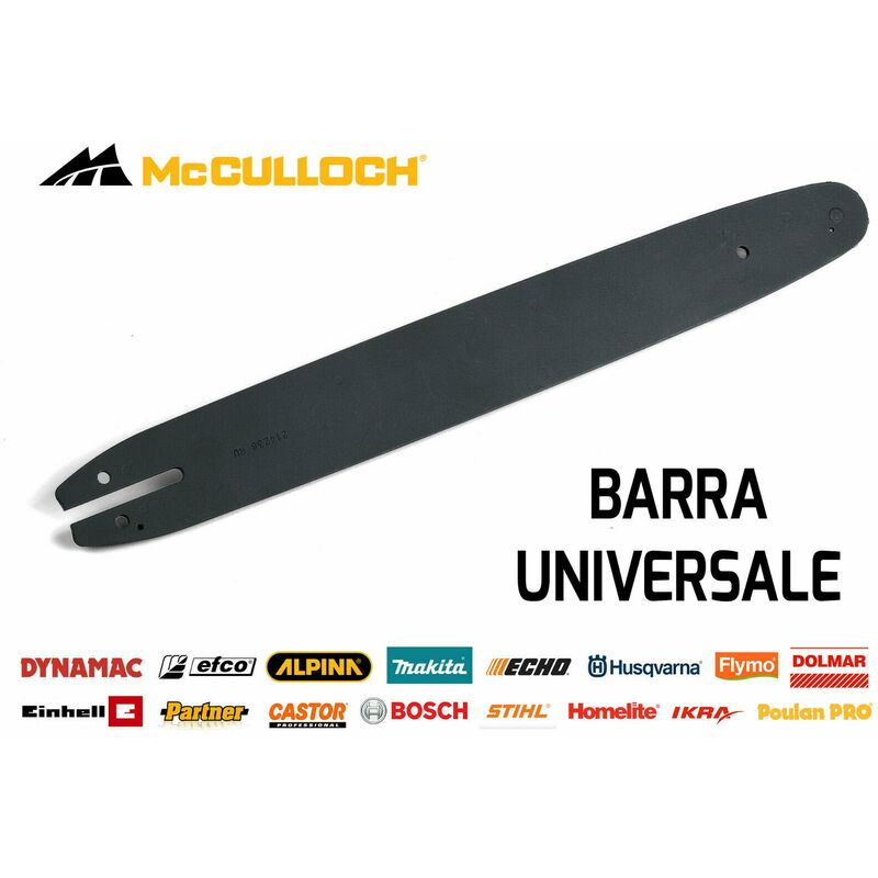 foto del prodotto mc culloch barra motosega 38 cm passo .325 64 denti k095 ricambio universale bro052