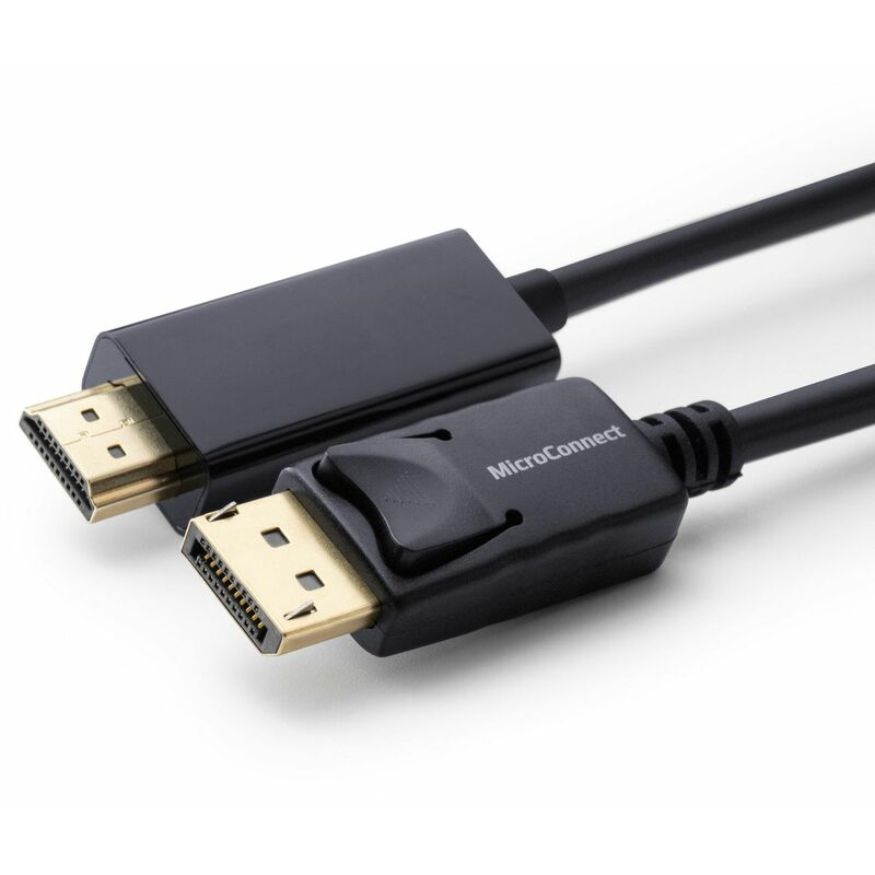 foto del prodotto mc dp hdmi 200 cavo video adattatore 2 m displayport nero microconnect