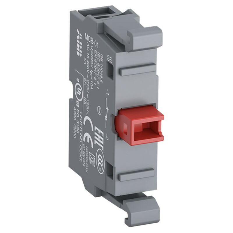 foto del prodotto mcb 01 blocco di contatto nc per pulsanti abb eo 571 3