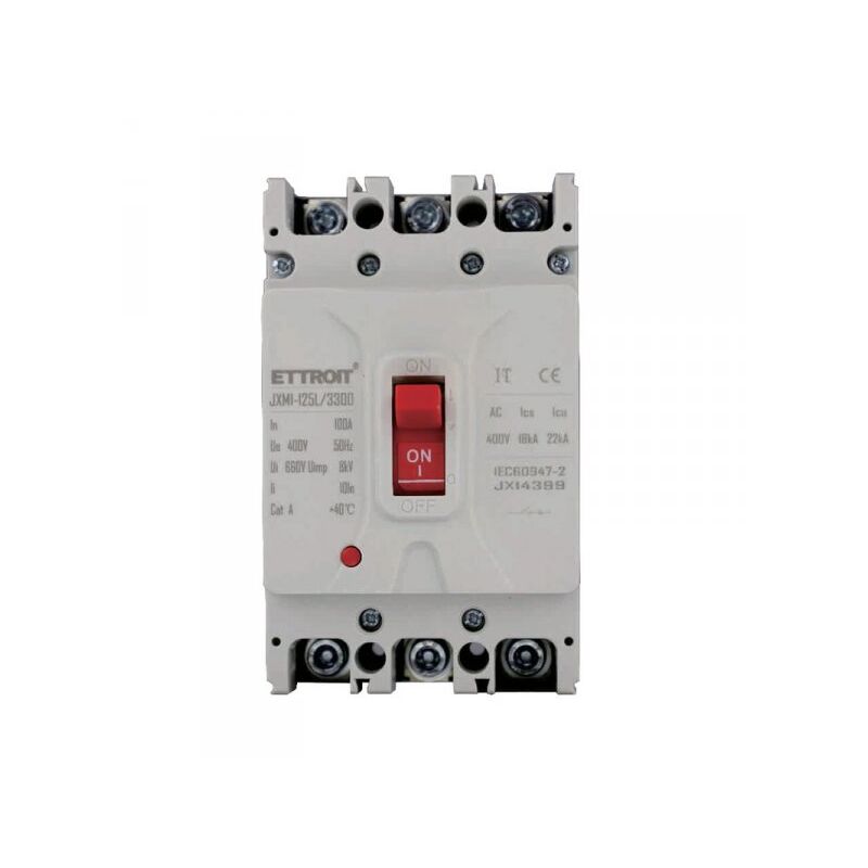 foto del prodotto mccb interruttori scatolati magnetotermici 3p 22ka 100a ac 400v ip20 iec60947 2 ettroit