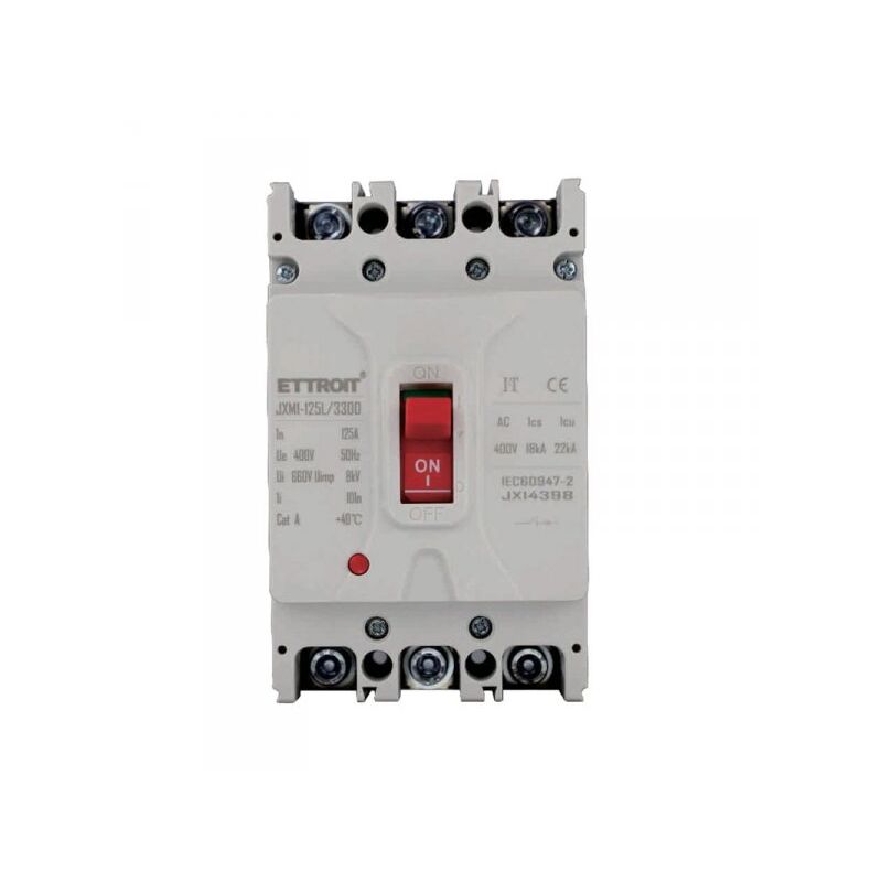 foto del prodotto mccb interruttori scatolati magnetotermici 3p 22ka 125a ac 400v ip20 iec60947 2 ettroit
