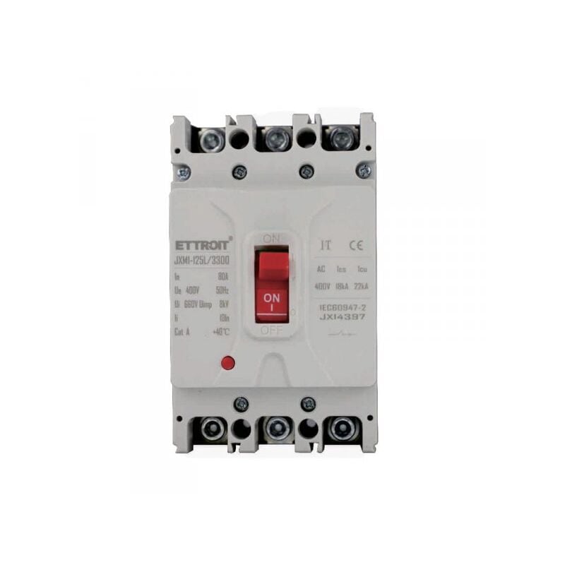 foto del prodotto mccb interruttori scatolati magnetotermici 3p 22ka 80a ac 400v ip20 iec60947 2 ettroit