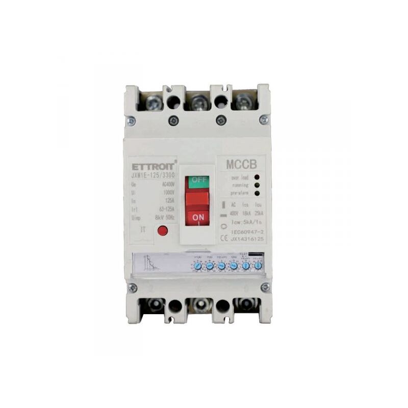 foto del prodotto mccb interruttori scatolati magnetotermici regolabile 3p 25ka regolabile 63a-125a ac 400v ip20 iec60947-2 - ettroit