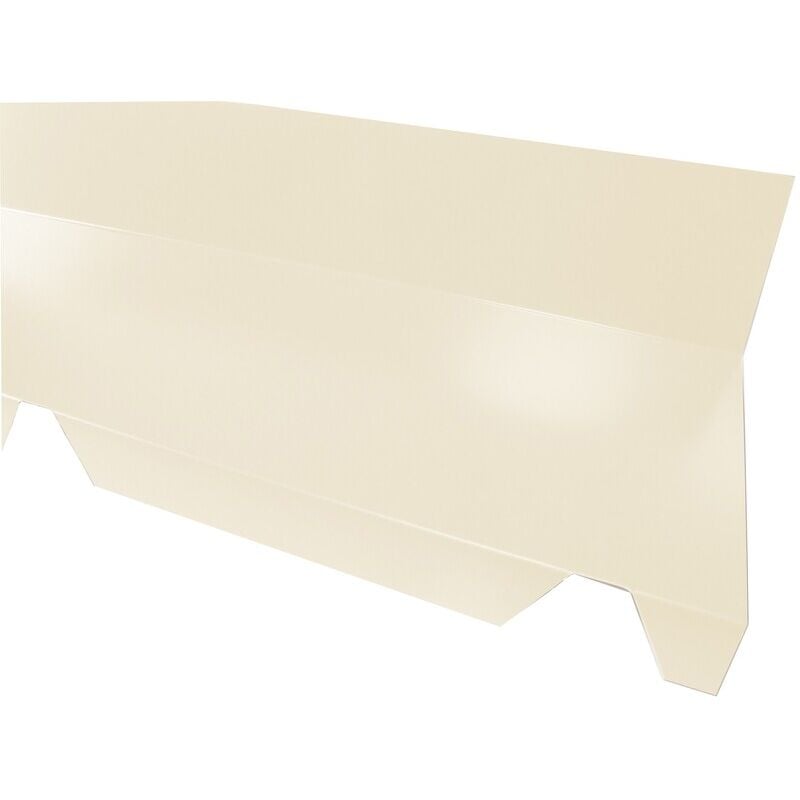 foto del prodotto mccover colmo dentellato contro muro per vassoio in acciaio 1045 beige 1015, h 120 mm, l 225 mm, l 2100 mm
