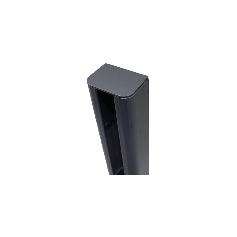 foto del prodotto mccover copertura per palo di partenza o estremit di recinzione colore grigio antracite ral 7015, spessore 2 mm, larghezza 4,5 cm,