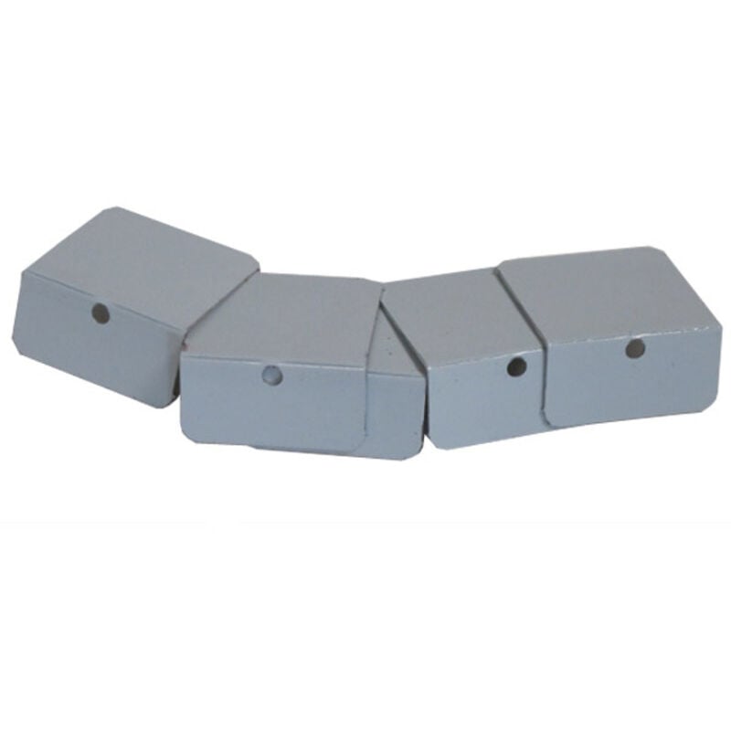 foto del prodotto mccover fermi in alluminio per profilo bordo tetto in policarbonato x5 alluminio, e 16 mm