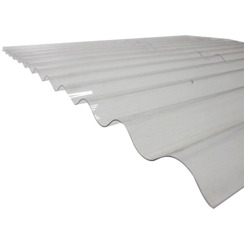 foto del prodotto mccover foglio ondulato in pvc po 76 18 piccole onde trasparente, l 90 cm, l 1,52 m