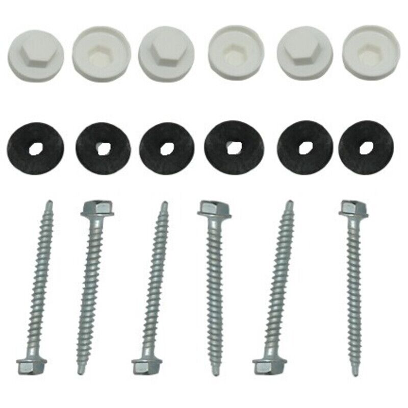 foto del prodotto mccover kit per profilo piastra in policarbonato avvitabile 50 pz bianco, e 16 mm