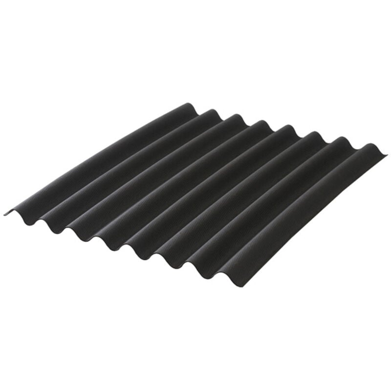 foto del prodotto mccover lastra bituminosa ondulata l 2 m l 0,86 m colore nero, larghezza 86 cm, lunghezza 2m