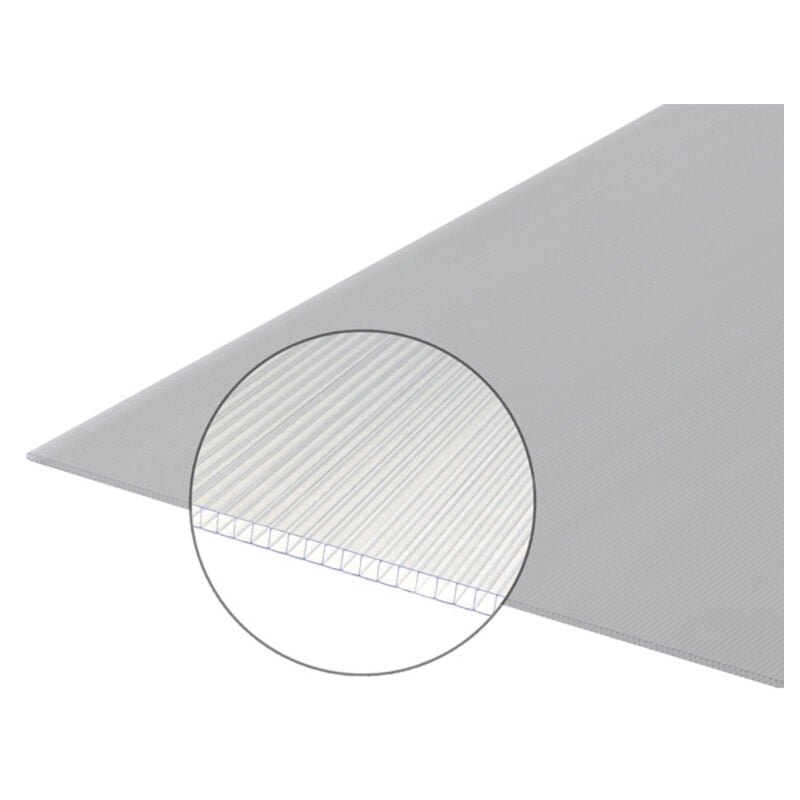 foto del prodotto mccover lastra in policarbonato alveolare da 4mm colore translucido, larghezza 105cm, lunghezza 2m