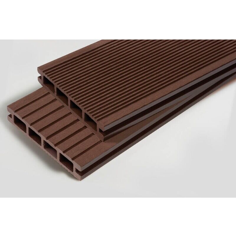 foto del prodotto mccover pack 1 m pannello per terrazza in composito doppio cioccolato, l 240 cm, l 14 cm, e 25 mm, copertura 1 m 