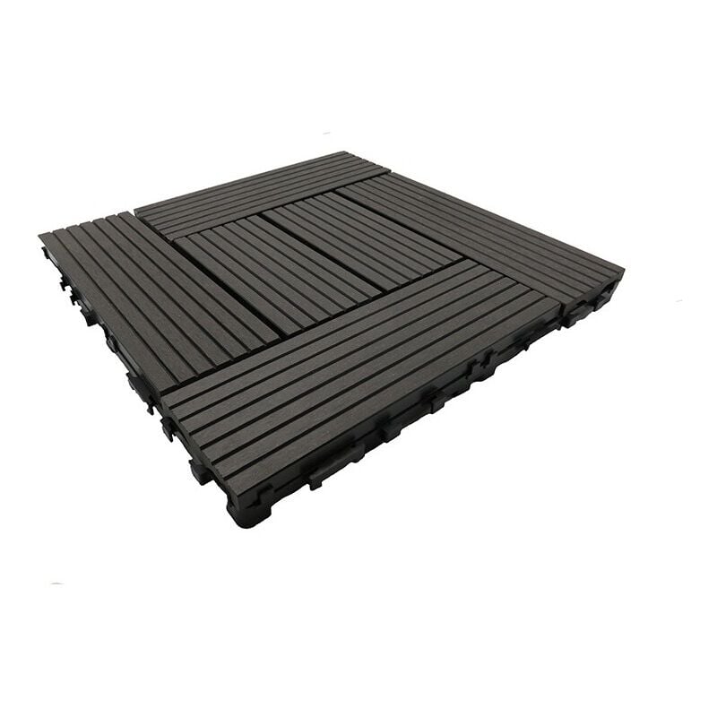 foto del prodotto mccover piastrella per decking in legno composito classic carbon grey 30x30 cm, lama e 11 mm, e 21 mm, l 30 cm, l 30 cm, superficie 0,091 m 