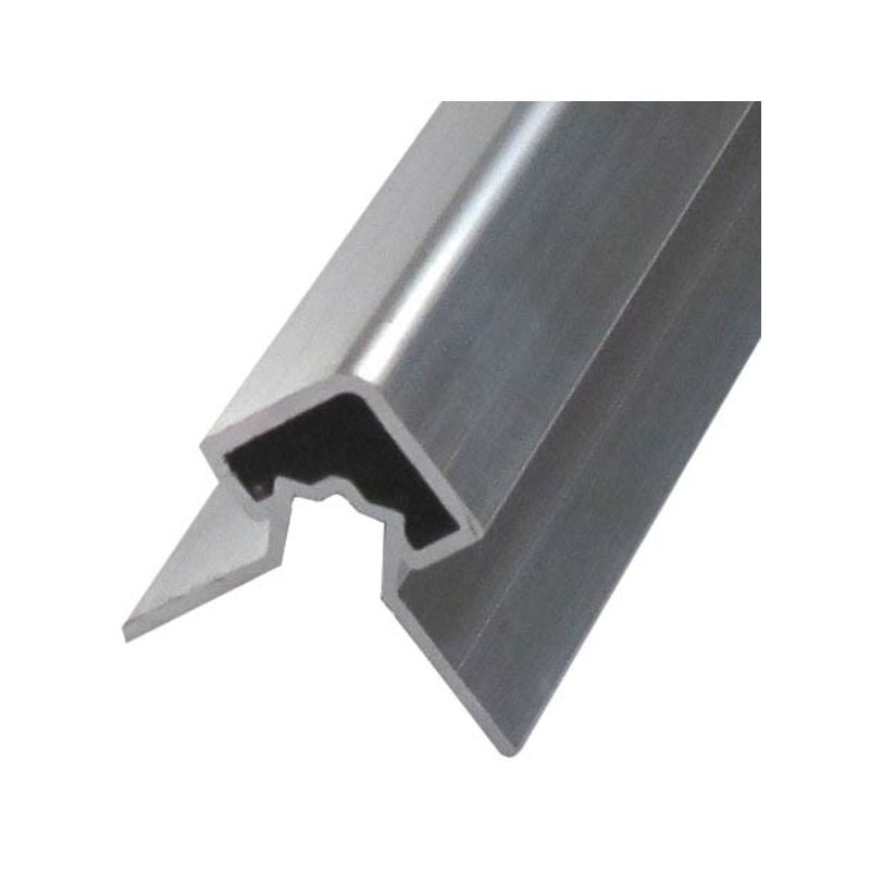 foto del prodotto mccover profilo angolare esterno in alluminio per rivestimento colore alluminio grezzo, spessore 4 cm, larghezza 4,3 cm, lunghezza 270 cm