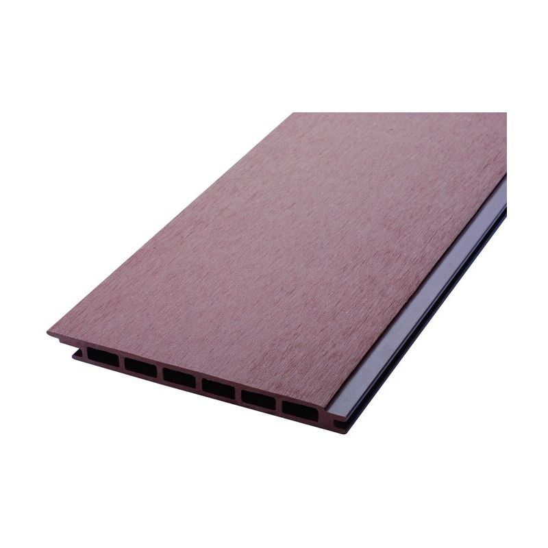 foto del prodotto mccover rivestimento in legno composito a nido d ape l 270 cm l 17,1 cm p 1,5 cm colore marrone rossastro, spessore 1,5 cm, larghezza
