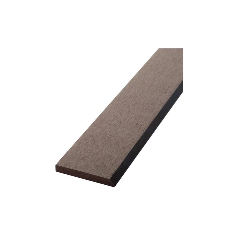 foto del prodotto mccover rivestimento in legno composito traforato colore cioccolato, spessore 1 cm, larghezza 7,5 cm, lunghezza 270 cm, superficie