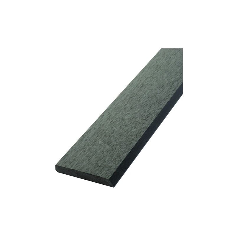 foto del prodotto mccover rivestimento in legno composito traforato colore grigio antracite, spessore 1 cm, larghezza 7,5 cm, lunghezza 270 cm, superficie