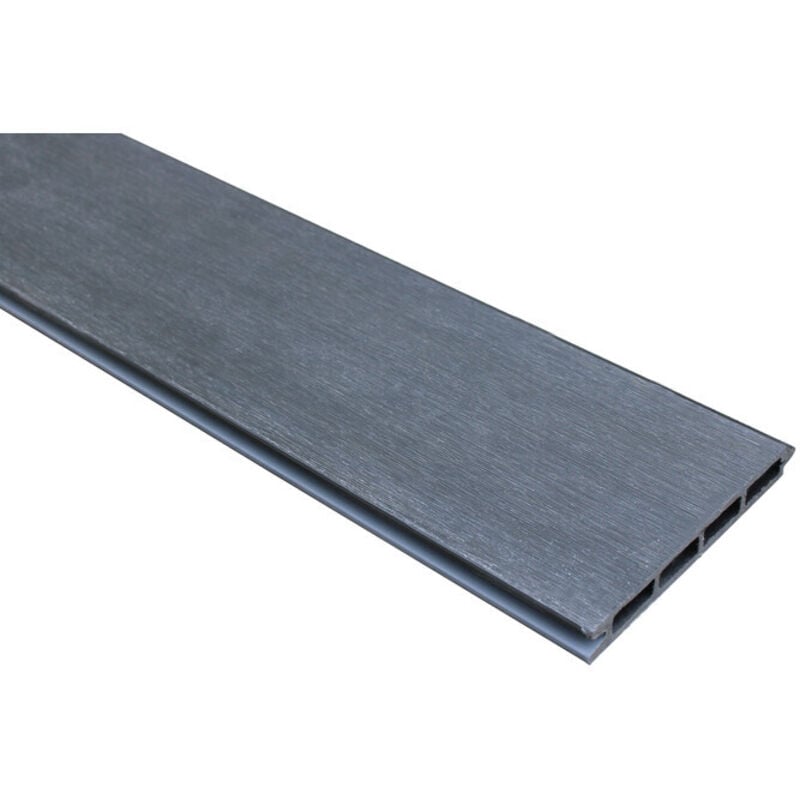 foto del prodotto mccover stecca di recinzione composita alveolare coestrusa reversibile colore grigio antracite grigio chiaro, larghezza 15,6 cm, lunghezza