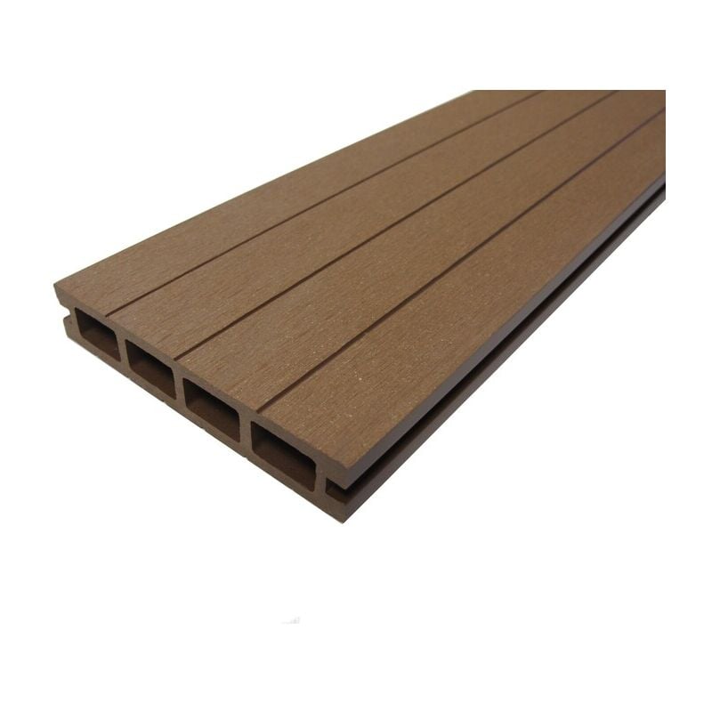 foto del prodotto mccover tavola per pavimentazione in legno composito a nido d ape qualita l 360 cm p 14 cm sp 2,5 cm colore terracotta, spessore 25 mm,