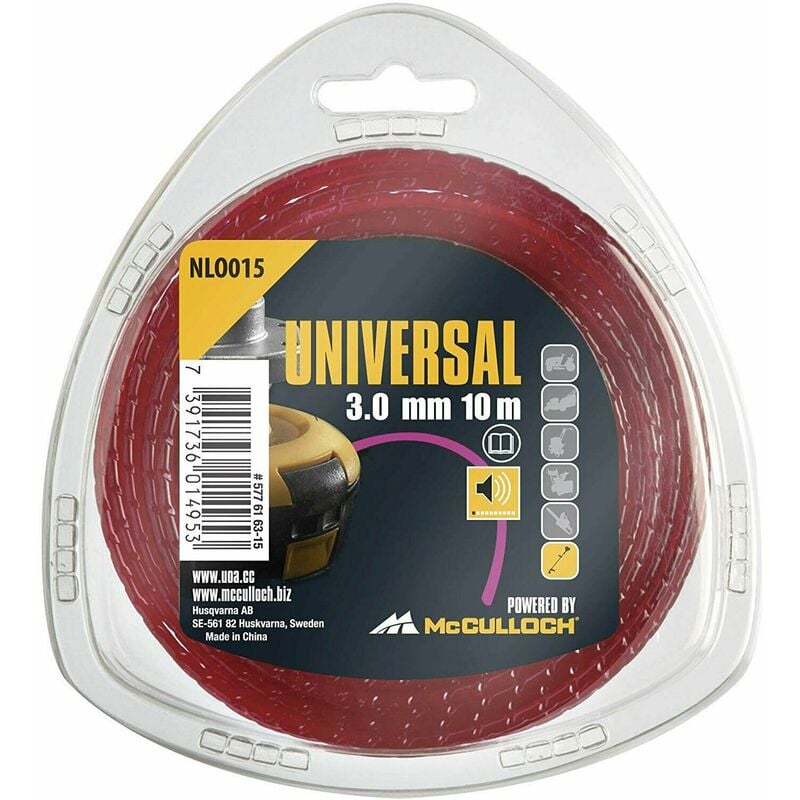 foto del prodotto mcculloch filo decescpugliatore 3 mm x 10 m nylon silenzioso universale nlo015
