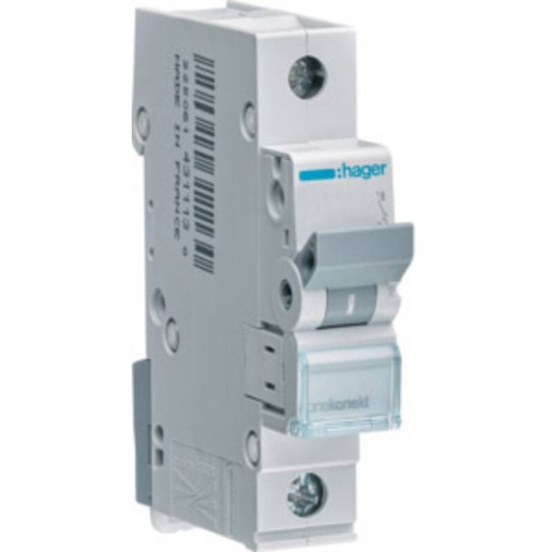 foto del prodotto mcn116 interruttore magnetotermico 1 polo 16 a hager