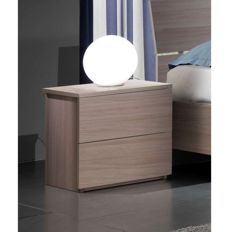 foto del prodotto mcs mobili comodino easy olmo - 2 cassetti push-pull - 47x37x46 cm